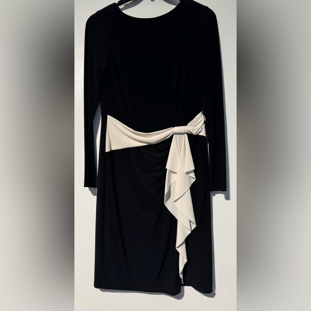 Elegant Black and Cream Dress